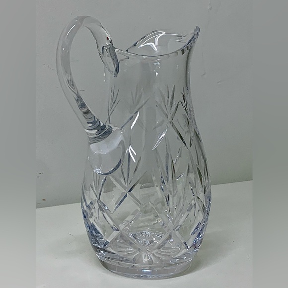 Brand New Vintage Unused Leaded Deep Cut Crystal Starburst Pattern Jug Pitcher - Picture 4 of 16